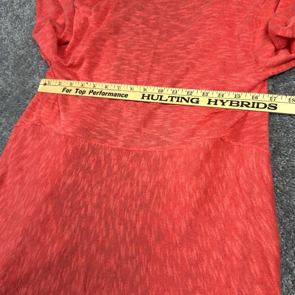 Eileen Fisher Cardigan XS Coral Orange Open Front Linen Blend Lightweight *READ* - Picture 6 of 7